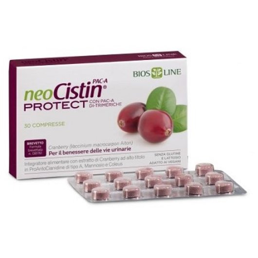 NeoCistin PAC-A Protect - Bios Line - 30 compresse - Integratore alimentare di PAC-A per il benessere delle vie urinarie