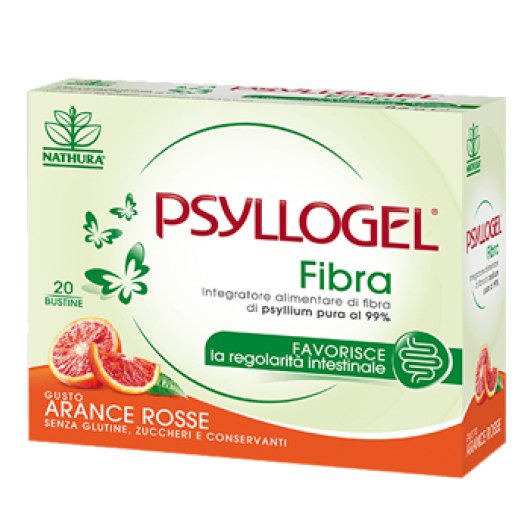  Psyllogel Fibra Arance Rosse - Nathura - 10 Bustine 43 G