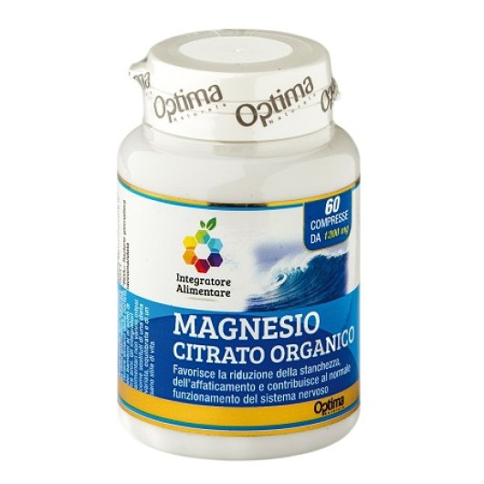 Colours of Life - Magnesio Citrato Organico - Optima Naturals - 60 compresse - Integratore alimentare di Magnesio citrato 