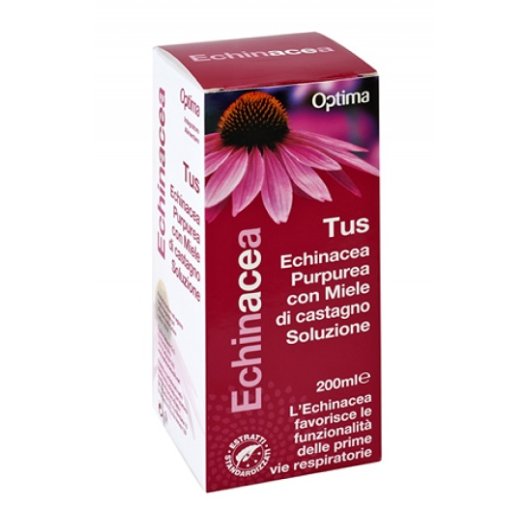 Echinacea - TUS Soluzione - Optima Naturals - Flacone da 200 ml - Soluzione a base di Echinacea per il benessere delle prime vie respiratorie