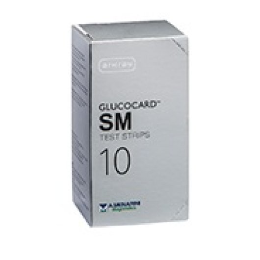 GLUCOCARD SM TEST STRIPS 10PZ