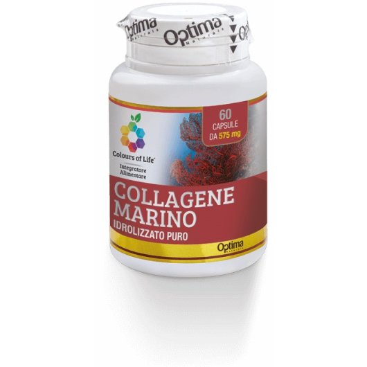 Collagene Marino - Colours of Life - Optima Naturals - 60 capsule - Integratore alimentare a base di Collagene Marino