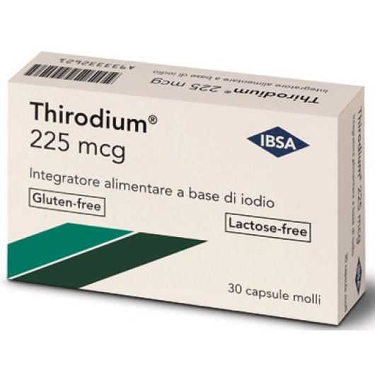 Thirodium 225mcg - 30 Capsule - Integratore alimentare di Iodio