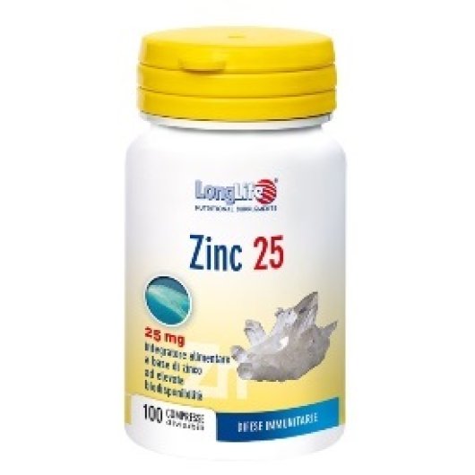 LONGLIFE ZINC 25MG 100CPR