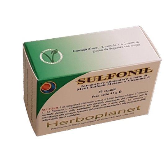 Sulfonil - Herboplanet - 60 capsule - Integratore alimentare che favorisce la normale funzione di cartilagine e ossa