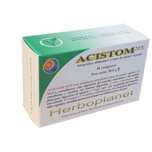 Acistom New - Herboplanet - 48 compresse - Integratore alimentare per la regolarità del transito intestinale