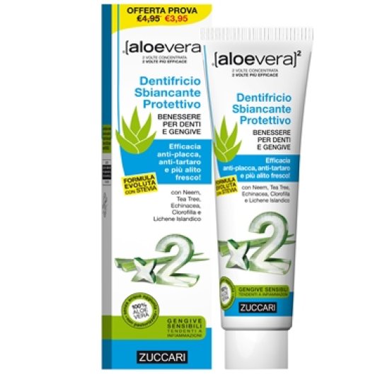 Dentifricio Sbiancante Protettivo - Zuccari - Tubo da 100 ml - Dentifricio anti-placca e anti-tartaro, con effetto sbiancante 