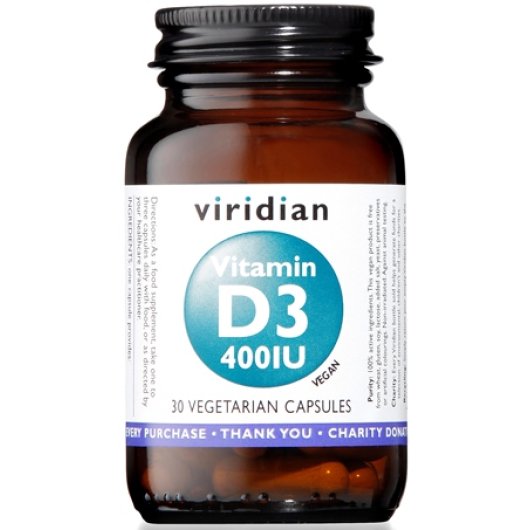 VIRIDIAN VITAMIN D3 400IU 30CP