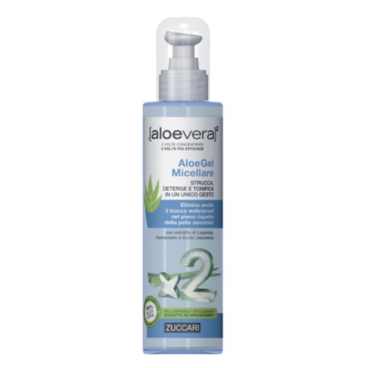 AloeGel Micellare - Zuccari - Flacone da 200 ml - Struccante in puro gel d'Aloe