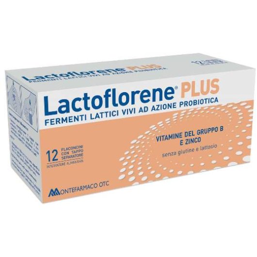 Lactoflorene Plus - Montefarmaco - 12 Flaconcini -Integratore alimentare di Fermenti lattici vivi