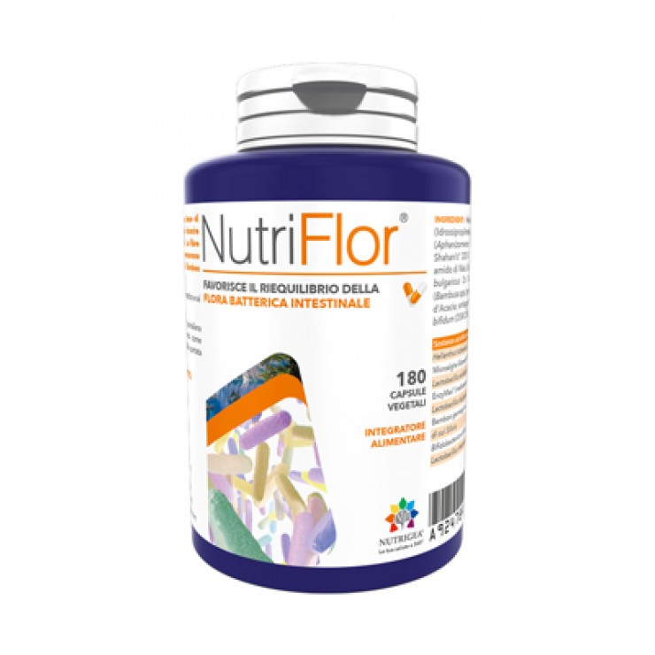 NutriFlor - Nutrigea - 180 capsule - Integratore alimentare per l'equilibrio della flora batterica intestinale