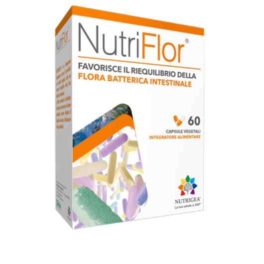 NutriFlor - Nutrigea - 60 capsule - Integratore alimentare per la fisiologica funzione intestinale