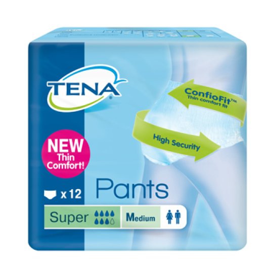 TENA PANTS SUPER M NEW 12PZ