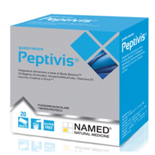 Peptivis (Neutro) - Named - 20 buste - Integratore alimentare che favorisce la normale funzione muscolare e il mantenimento di ossa normali