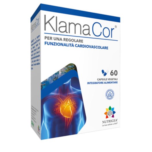 KlamaCor - Nutrigea - 60 capsule vegetali - Integratore alimentare per favorire la normale funzionalità cardiovascolare