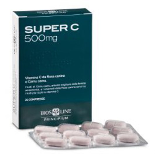 Principium Super C 500 mg - Bios Line - 24 compresse - Integratore alimentare di Vitamina C