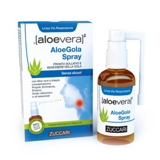 AloeGola Spray - Zuccari - Flacone da 30 ml - Spray gola per un pronto sollievo da infiammazioni e raucedine