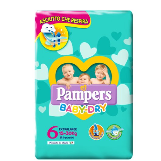 PAMPERS BABY DRY DWCT XL 14PZ