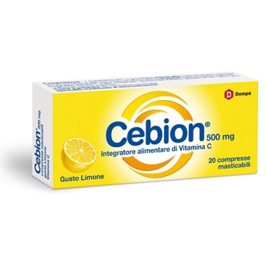 Cebion (Limone) - Dompé - 20 compresse masticabili - Integratore alimentare di Vitamina C