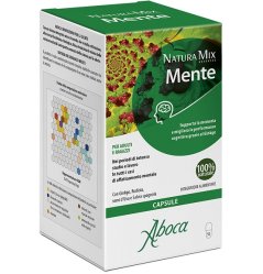 Aboca Natura Mix Advanced Mente 50 Capsule - Supporto per Memoria e Funzioni Cognitive