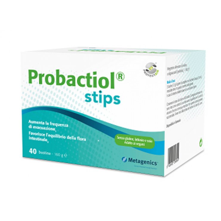 Probactiol stips - Metagenics - 40 bustine - Integratore alimentare che aumenta la frequenza di evacuazione e sostiene l'equilibrio della flora intestinale