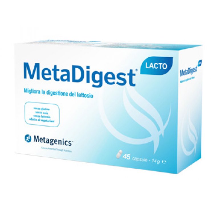 MetaDigest Lacto - Metagenics - 45 capsule - Integratore alimentare che migliora la digestione del lattosio