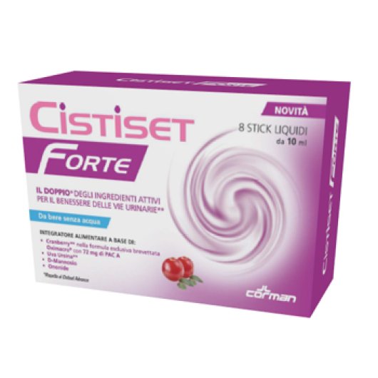 Cistiset Forte Integratore per il benessere delle vie urinarie 8 Stick x 10 ml