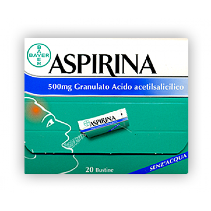 Aspirina 500 mg - Granulato - Bayer - 20 bustine - Aspirina ad azione antidolorifica, antinfiammatoria e antipiretica