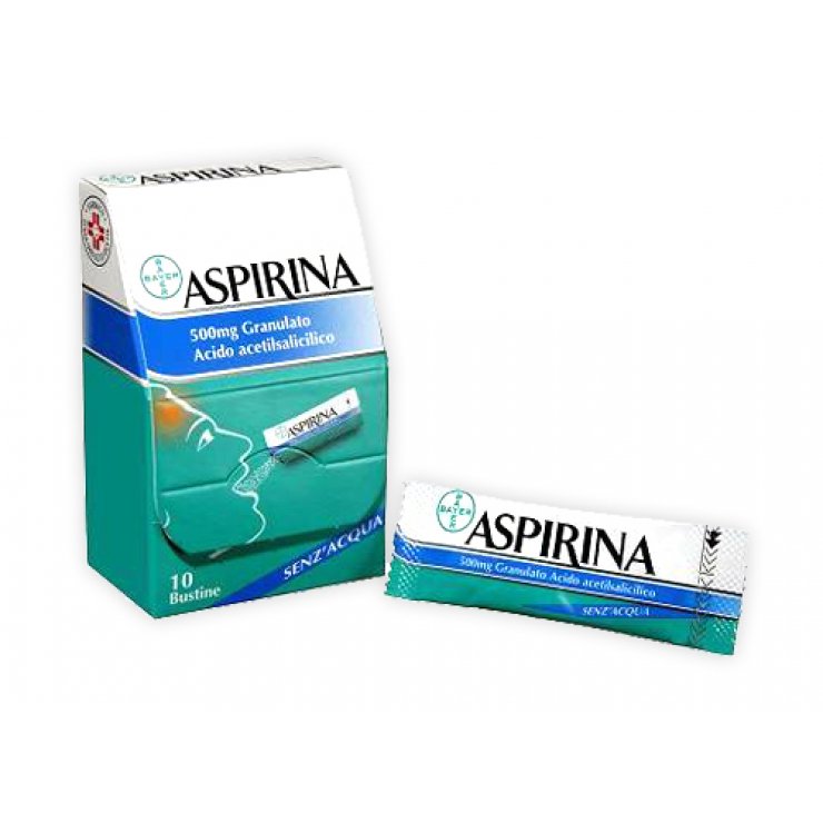 Aspirina 500 mg - Granulato - Bayer - 10 bustine - Aspirina ad azione antidolorifica, antinfiammatoria e antipiretica