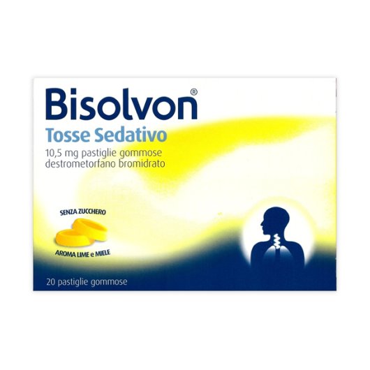 Bisolvon Tosse Sedativo - Opella - 20 pastiglie gommose - Rimedio rapido per la tosse secca