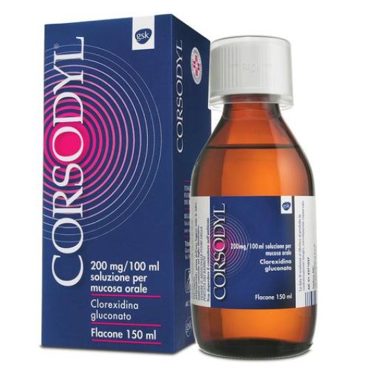 CORSODYL SOLUZ 150ML 200MG/100