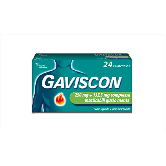 GAVISCON 24CPR MENT250+133,5MG