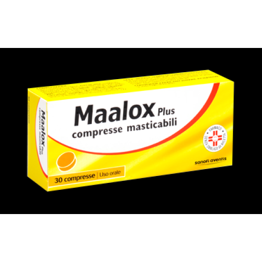 Maalox Plus - Opella - 30 compresse - Compresse per il trattamento del dolore e bruciore di stomaco, anche in caso di acidità e cattiva digestione 