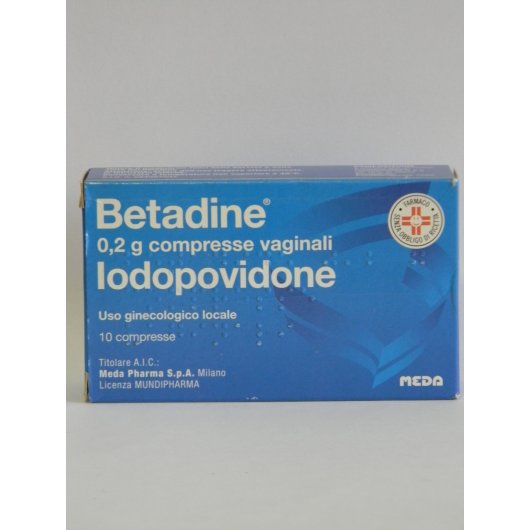 BETADINE 10CPR VAG 200MG