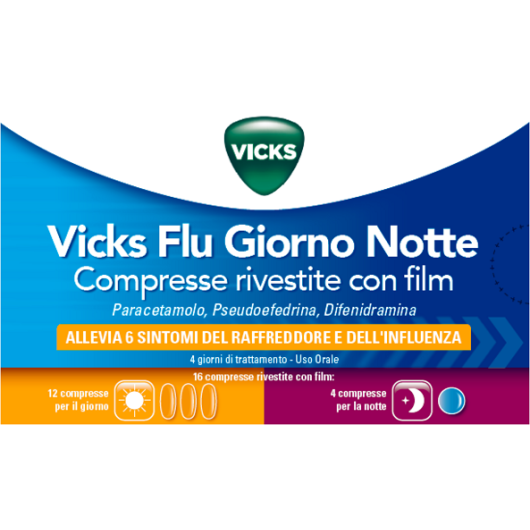 VICKS FLU GIORNO NOTTE 12+4CPR