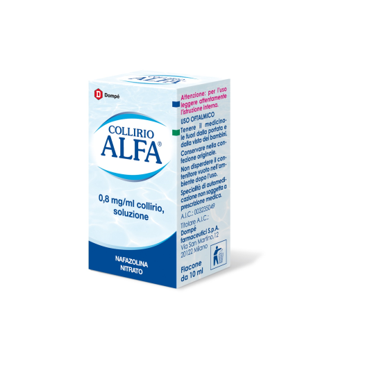 Collirio Alfa - DECONGESTIONANTE - Dompé - 10 ml - Collirio per combattere arrossamento, lacrimazione, bruciore e prurito degli occhi 