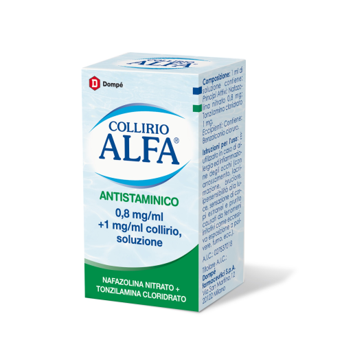 Collirio Alfa - ANTISTAMINICO - Dompé - 10 ml - Collirio per il trattamento degli stati allergici ed infiammatori della congiuntiva