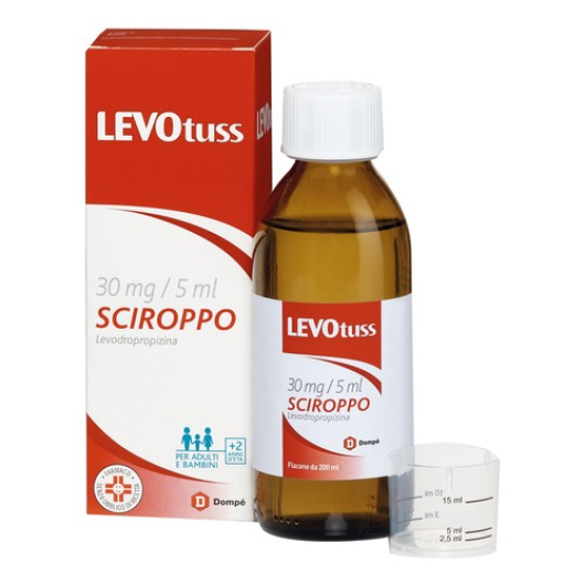 Levotuss - Dompé - 200 ml - Sciroppo ideale per la combattere la tosse e i suoi sintomi