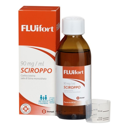 Fluifort - Dompé - 200 ml - Sciroppo mucolitico e fluidificante