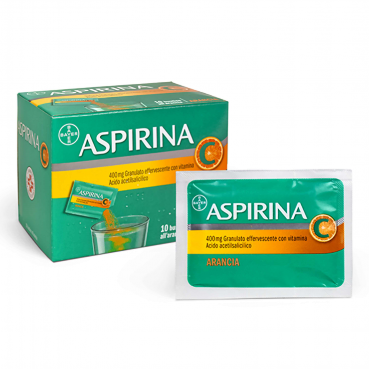 Aspirina C - Bayer - 10 bustine - Medicinale ad azione antidolorifica, antinfiammatoria e antipiretica, con Vitamina C