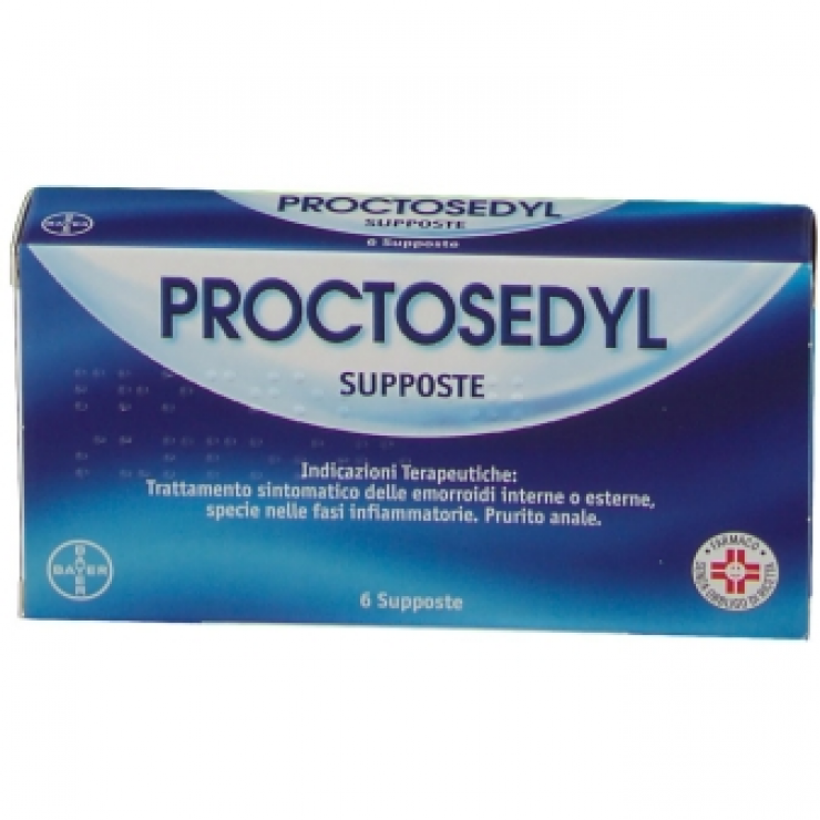Proctosedyl - Supposte - Bayer - 6 supposte - Medicinale antiemorroidale per uso locale 