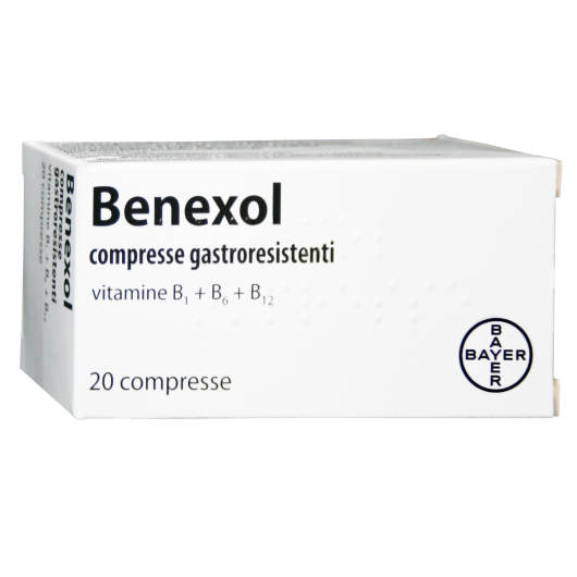 Benexol - Bayer - 20 compresse - Medicinale di supporto in caso di carenza di vitamine B1, B6 e B12