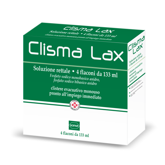 Clisma Lax - Alfasigma - 4 clismi - Trattamento evacuativo per stitichezza di breve durata