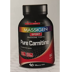 Pure Carnitine - Massigen Sport - 60 capsule - Supplement energetico a base di Acetyl L-carnitina pura al 100%
