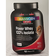 Power Whey 100% Isolate (Cookies & cream) - Massigen Sport - Barattolo da 750 grammi - Proteine isolate (pure) per il mantenimento della massa muscolare
