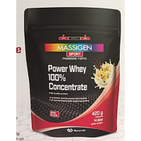 Power Whey 100% Concentrate (Vaniglia) - Massigen Sport - Busta da 420 grammi - Proteine concentrate per la crescita della massa muscolare Power Whey 100% Concentrate (Vaniglia) - Massigen Sport - Busta da 420 grammi - Proteine concentrate per la crescita della massa muscolare