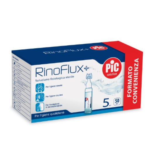 Pic Rinoflux+ Soluzione Isotonica Igiene Quotidianta, 50 x 5ml
