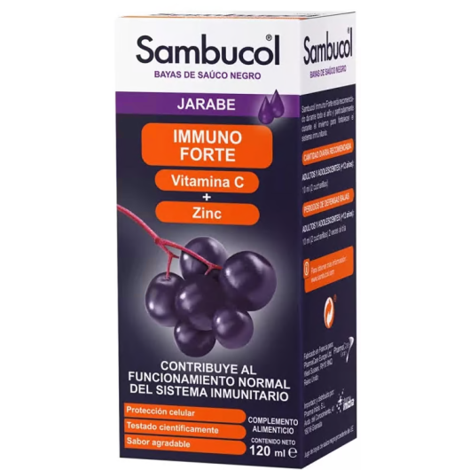 Sambucol - Estratto Liquido da bere - 120 ml - Integratore alimentare a base di sambuco nero per il supporto del sistema immunitario