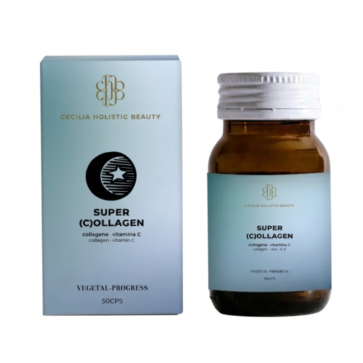 Cecilia Holistic Beauty Super Collagen - 50 Capsule – Collagene Vegetale Biomimetico con Peptidi di Riso e Pisello, Chaga e Camu Camu