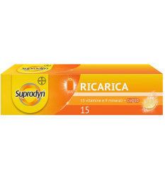 Supradyn Ricarica - Bayer - 15 compresse effervescenti - Integratore alimentare che fornisce energia e sostiene il sistema immunitario